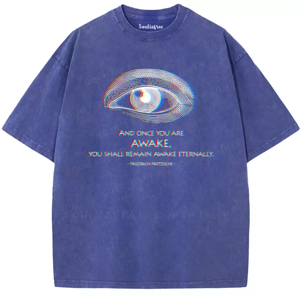 Soulisfree  ONCE YOU ARE AWAKE Washed Tee