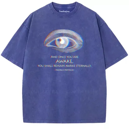 Soulisfree  ONCE YOU ARE AWAKE Washed Tee