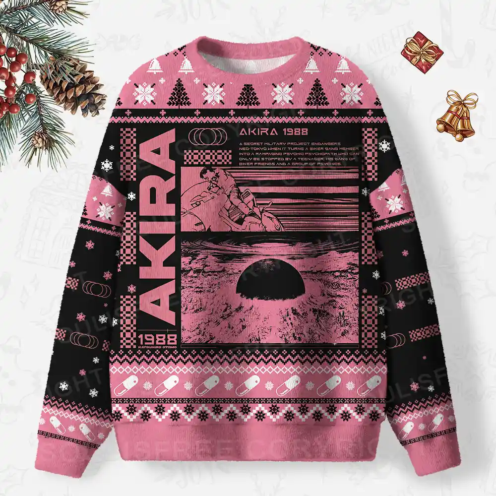 Psychic Collapse Ugly Christmas Knit Sweatshirt