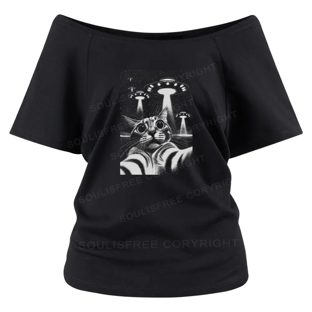 Designed They Come For Cat Off Shoulder Top