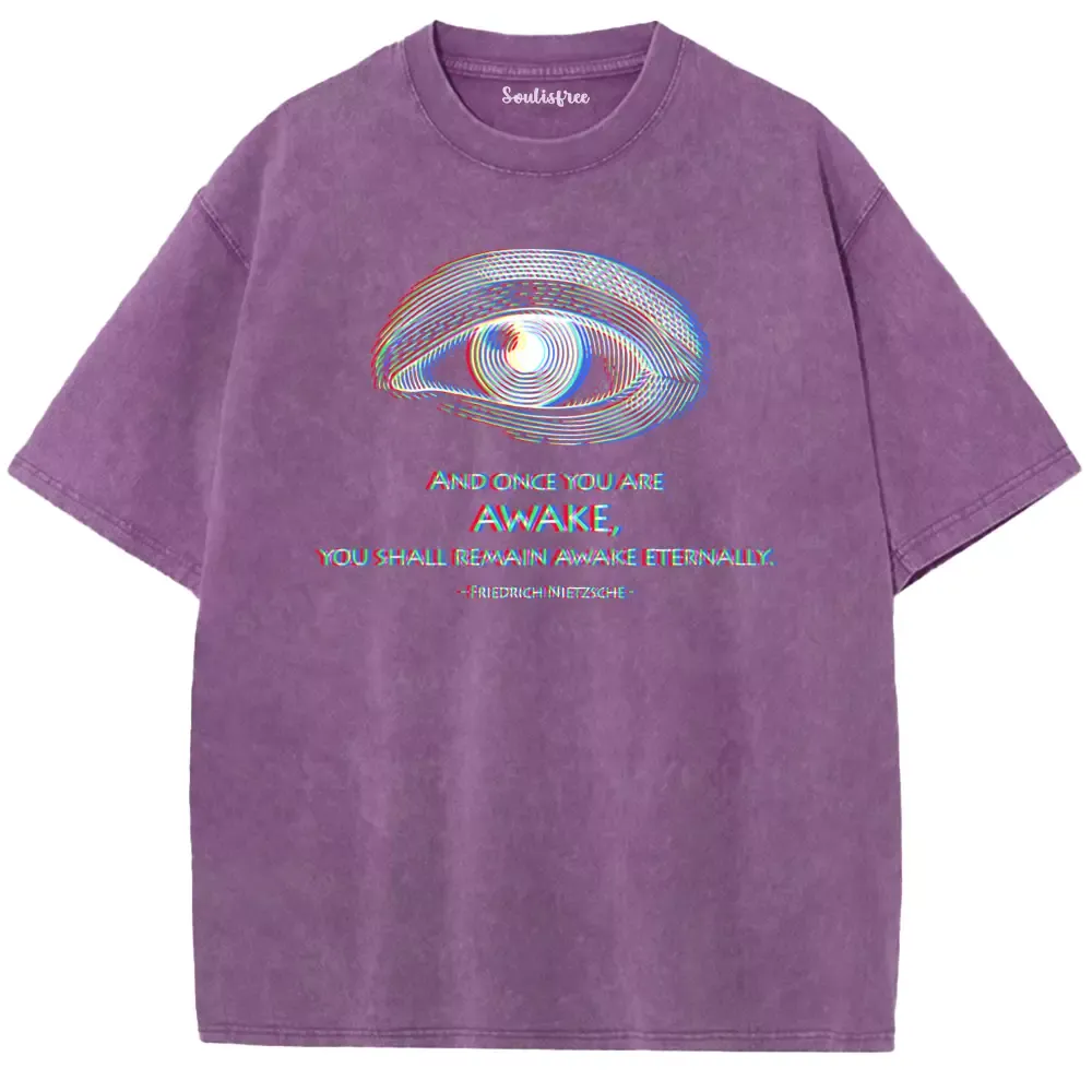 Designed Soulisfree ONCE YOU ARE AWAKE Washed Tee