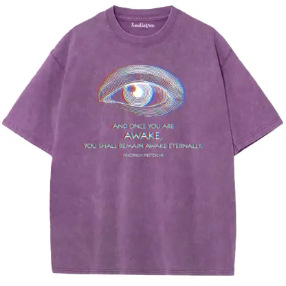 Soulisfree  ONCE YOU ARE AWAKE Washed Tee