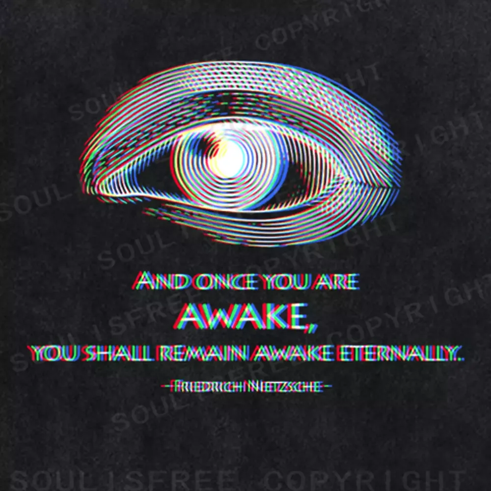 Soulisfree  ONCE YOU ARE AWAKE Washed Tee