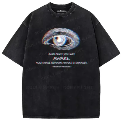 Soulisfree  ONCE YOU ARE AWAKE Washed Tee