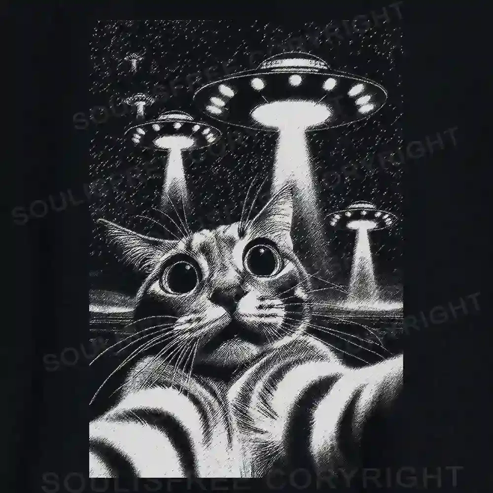 They Come For Cat Asymmetrical Top With Side Drawstring