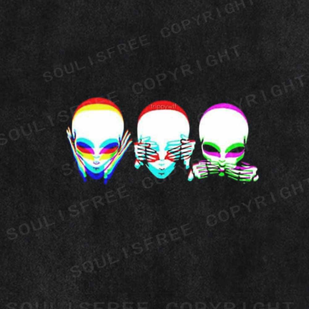 Soulisfree  See no evil, Hear no evil, Speak no evil Washed Tee
