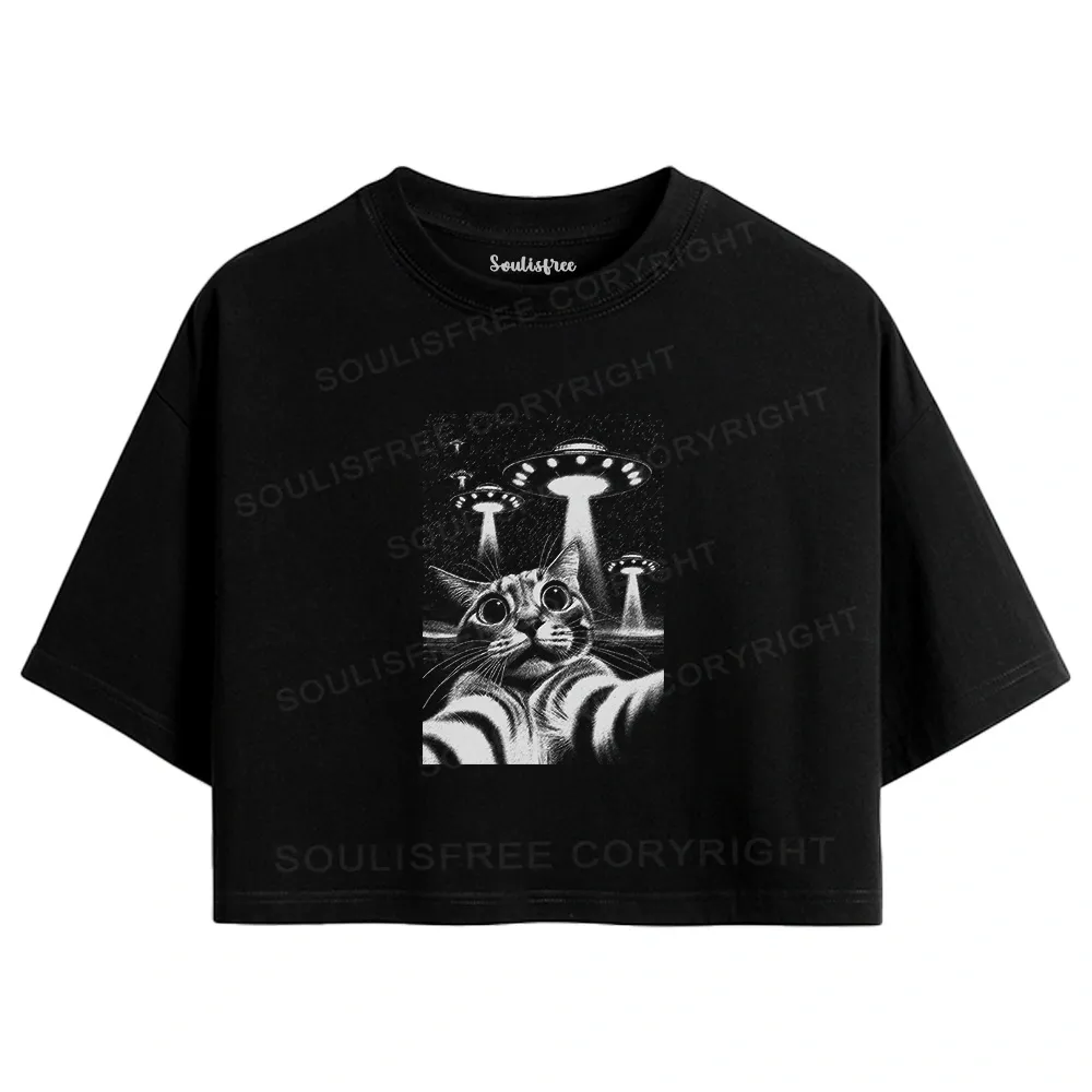 Designed They Come For Cat Crop Top