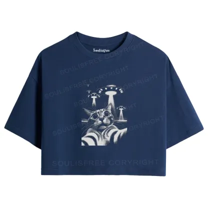 They Come For Cat Crop Top