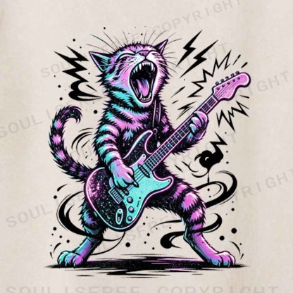Soulisfree Rock and Roll Cat Washed Tee