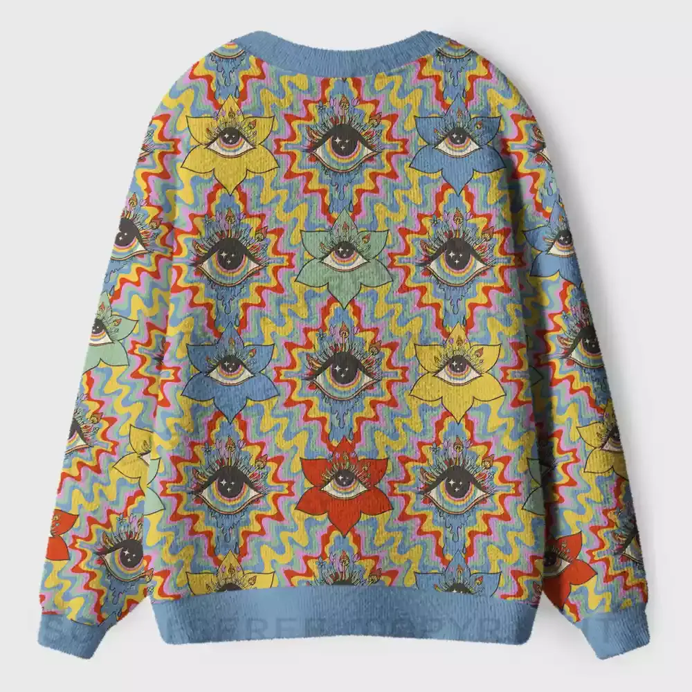 Occult Chromatic Ocular Ugly Cardigan Sweaters 