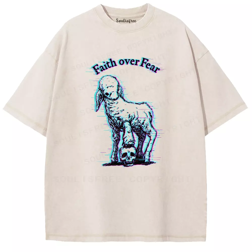 Soulisfree Faith over Fear Washed Tee