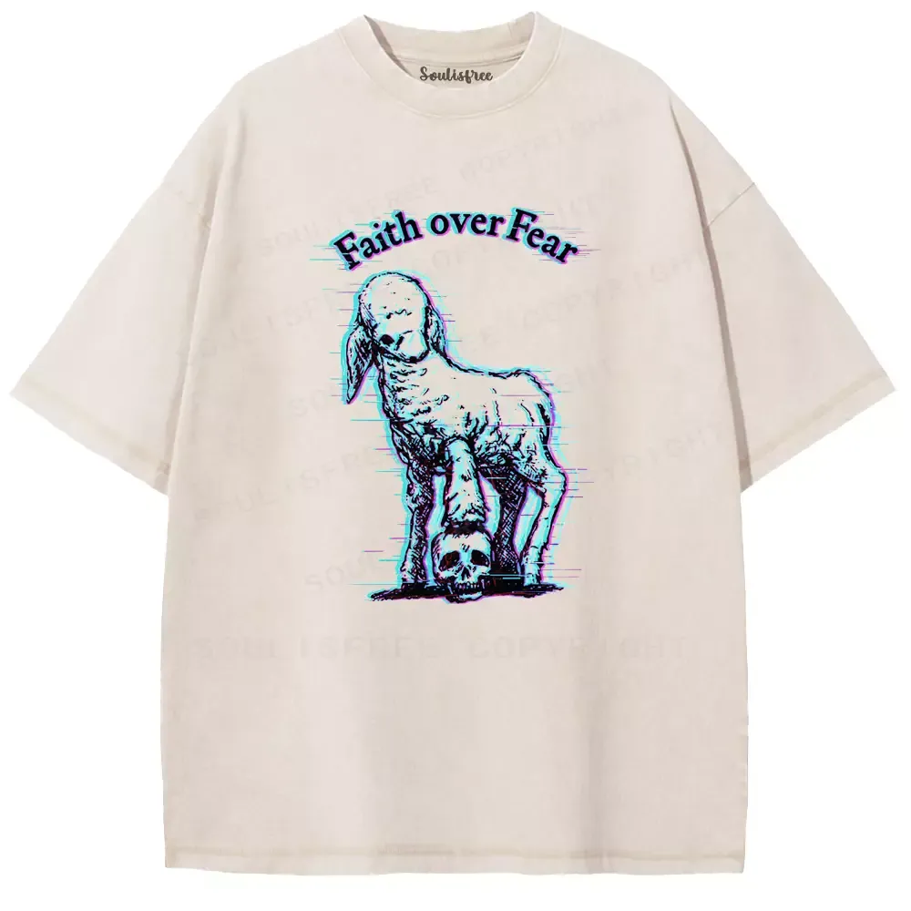 Soulisfree Faith over Fear Washed Tee