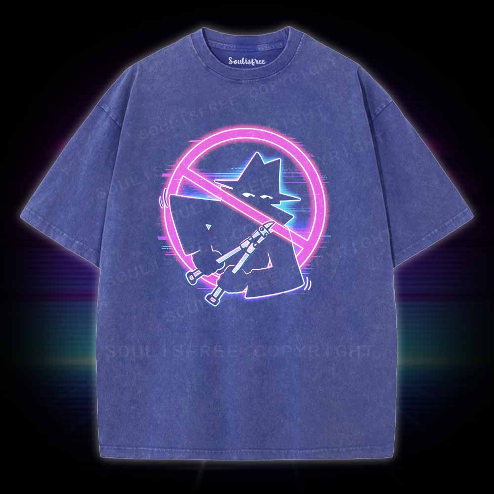 Soulisfree Retro Cyberpunk Spy Washed Tee