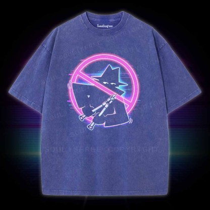 Soulisfree Retro Cyberpunk Spy Washed Tee