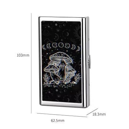 Soulisfree Mushroom and Moon Metal Pocket Case
