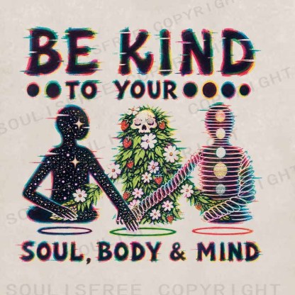 Soulisfree BE KIND TO YOUR SOUL, BODY & MIND Washed Hoodie