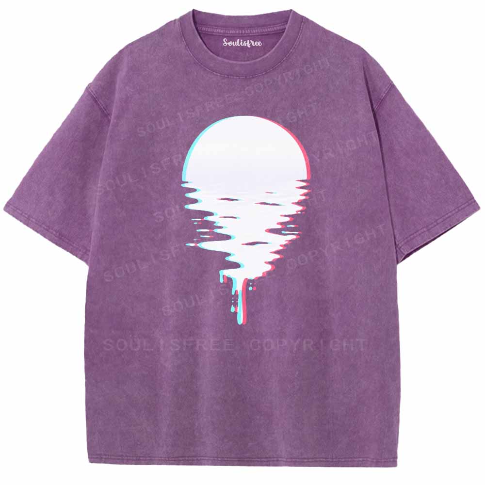 Soulisfree  Liquid Light, Glitch Night Washed Tee