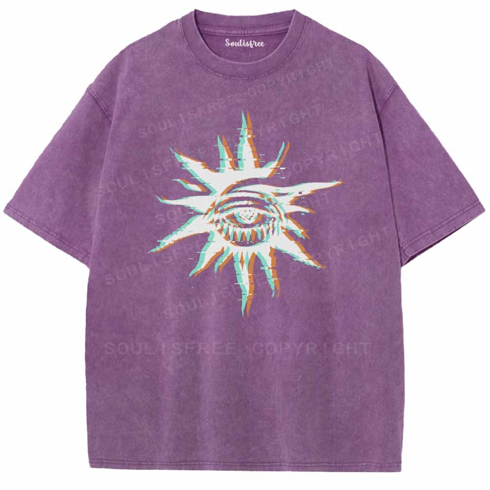 Soulisfree GLITCH SUN EYE Washed Tee