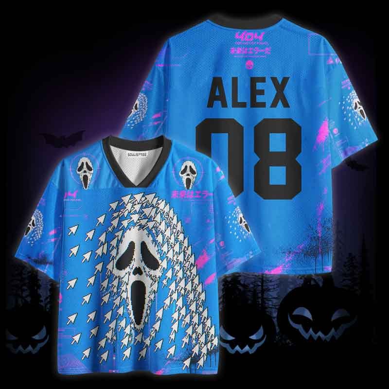 Soulisfree Cursor Scream Glitch Mesh Jersey