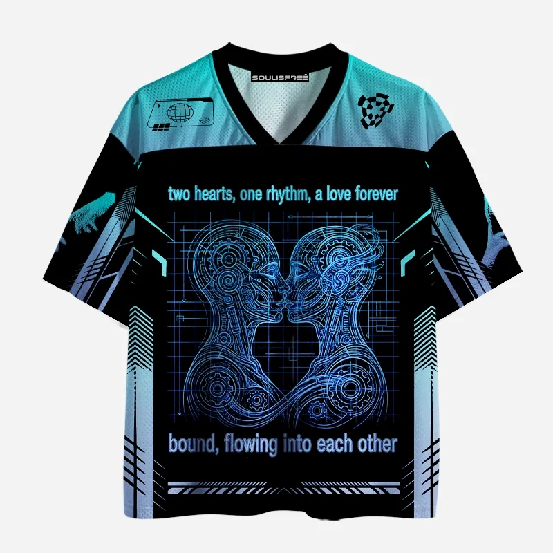 Soulisfree Two Hearts, One Rhythm Mesh Jersey