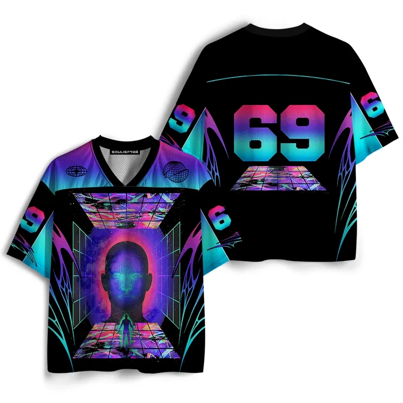 Soulisfree Futuristic Virtual Reality  Mesh Jersey