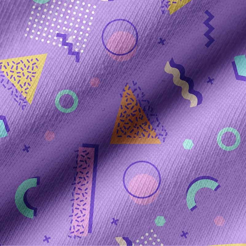 Soulisfree Playful Neon Geometry Long Sleeve Cotton Tee