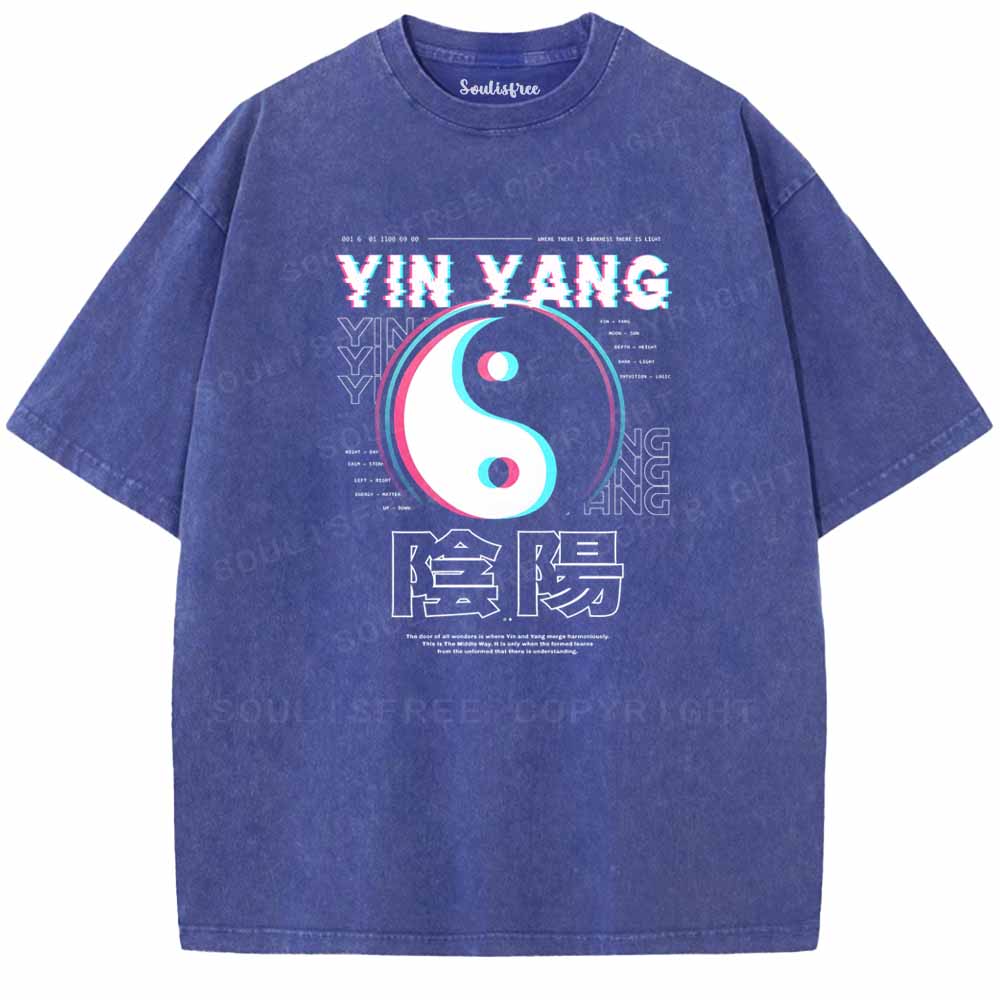 Soulisfree  YIN YANG Washed Tee