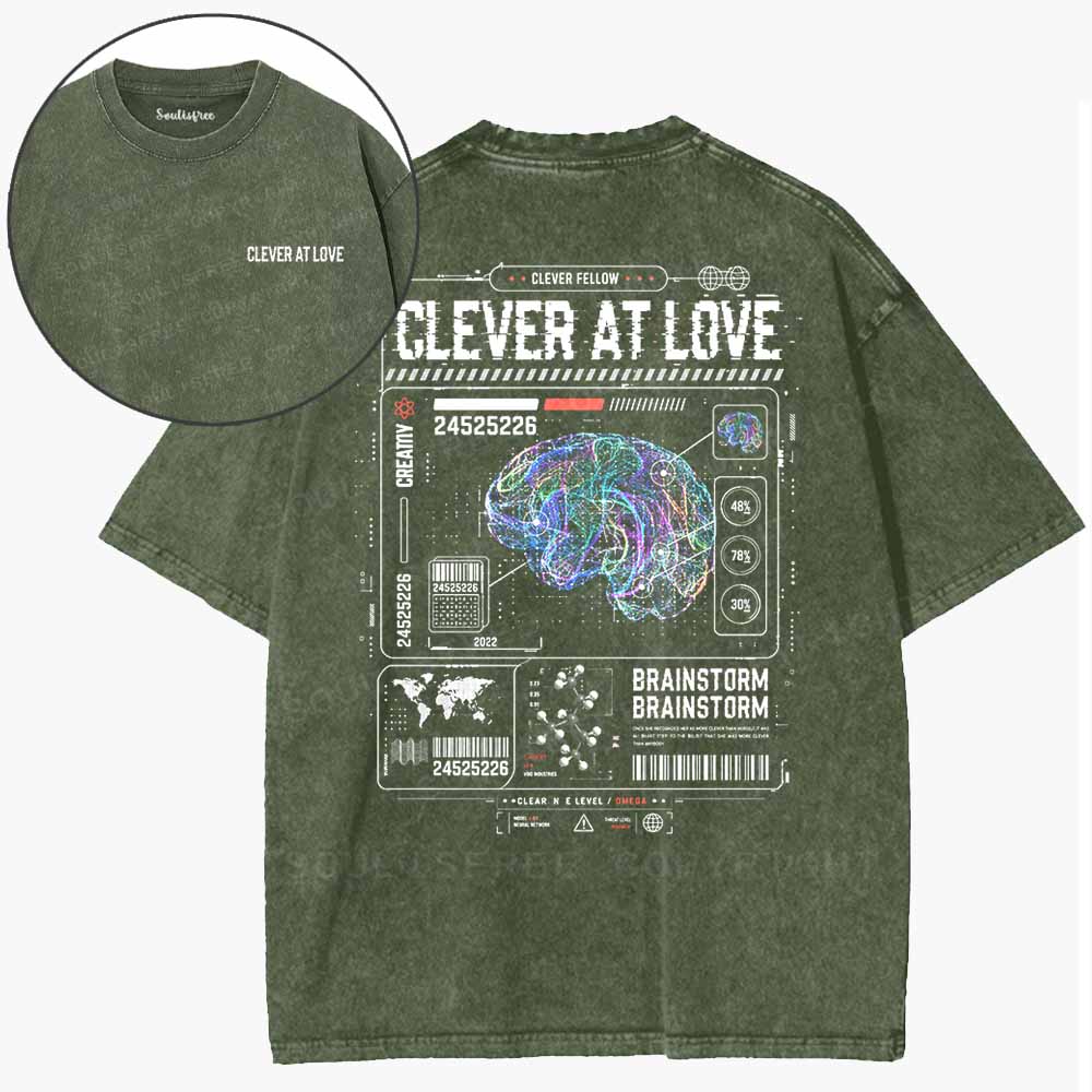 Soulisfree  CLEVER AT LOVE Washed Tee