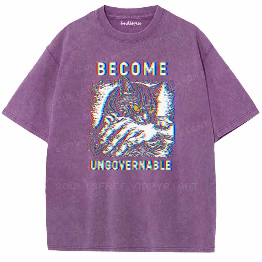 Soulisfree  BECOME UNGOVERNABLE Washed Tee