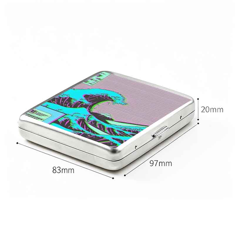 Soulisfree Neon Kanagawa Wave Metal Pocket Case
