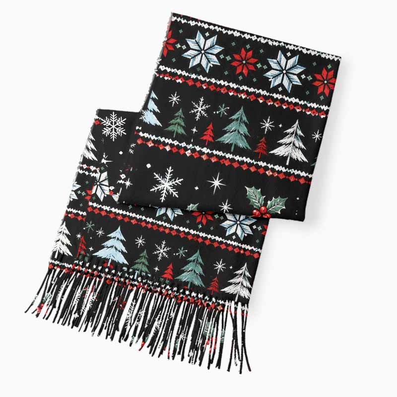 Soulisfree The Beauty Of Imperfect Holidays Christmas Fuzzy Fringed Scarf