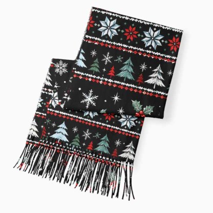 Soulisfree The Beauty Of Imperfect Holidays Christmas Fuzzy Fringed Scarf