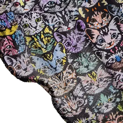 Soulisfree  Rainbow Cat Crowd Sheer Mesh Cover Up