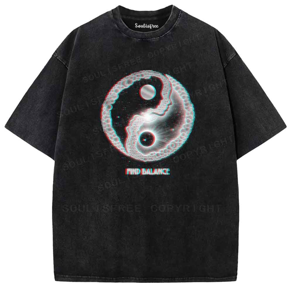 Soulisfree Find Balance  Washed Tee
