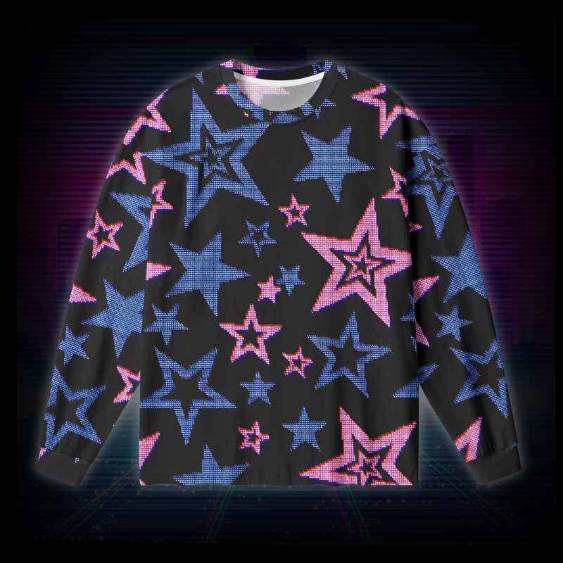 Soulisfree Glow-In-The-Dark Stars Long Sleeve Cotton Tee