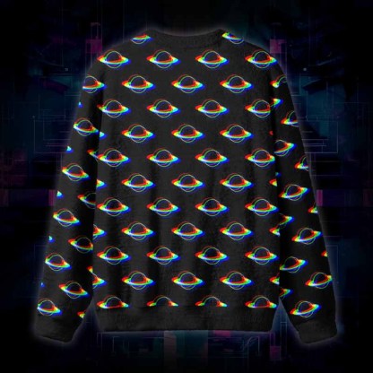 Soulisfree Find Your Own Orbit Fuzzy Crewneck Sweater