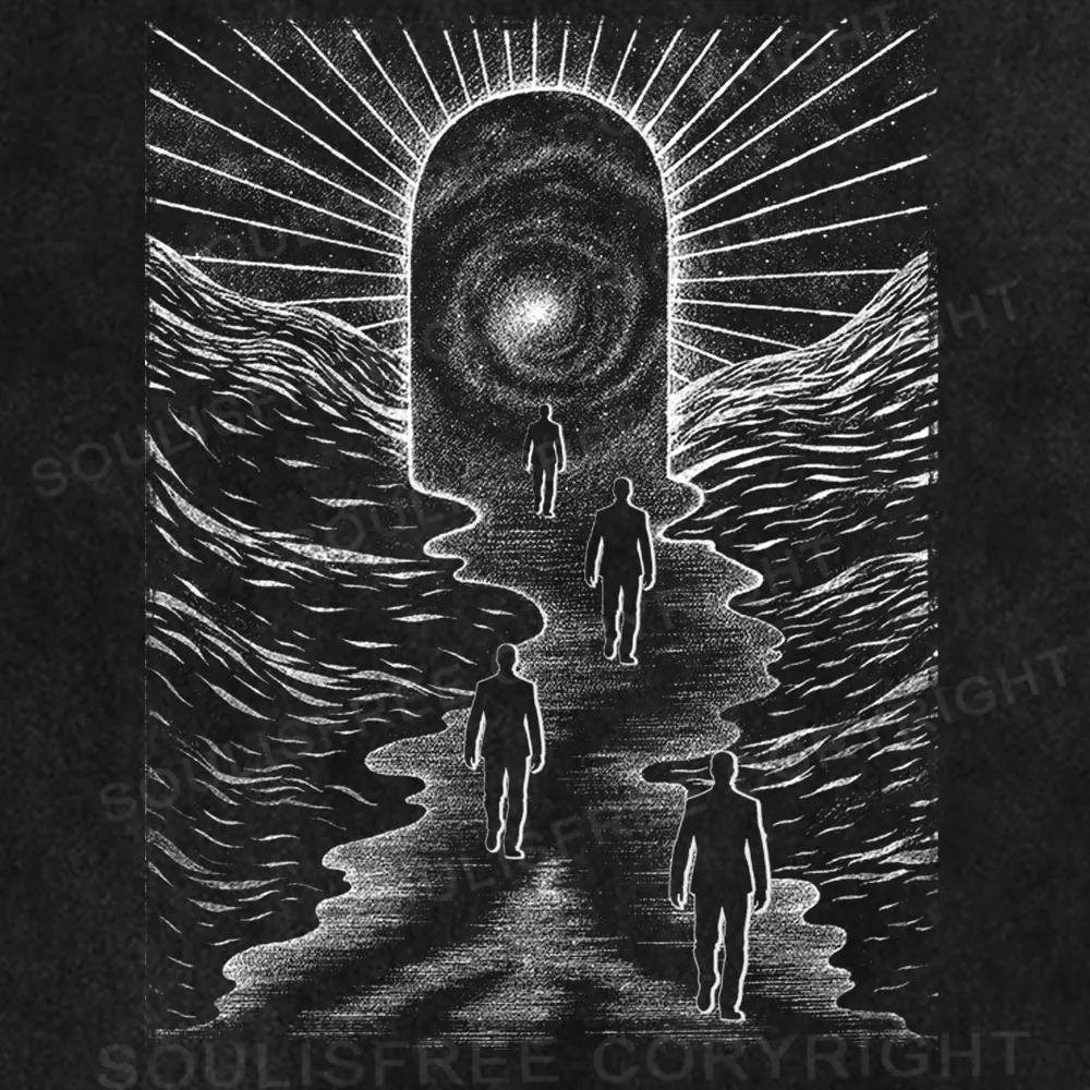 Steps Into the Void Washed Space T-shirt