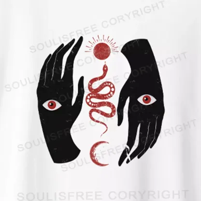 Eye of the Infinite Asymmetrical Top With Side Drawstring