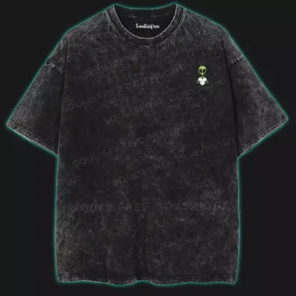 Alien Love Across The Stars Washed Space T-shirt