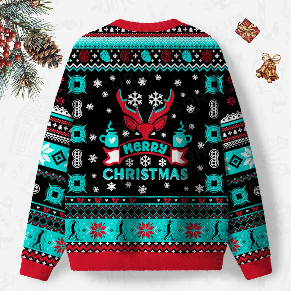 A Clash Of Ideas Ugly Christmas Knit Sweatshirt