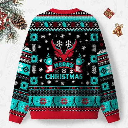 A Clash Of Ideas Ugly Christmas Knit Sweatshirt
