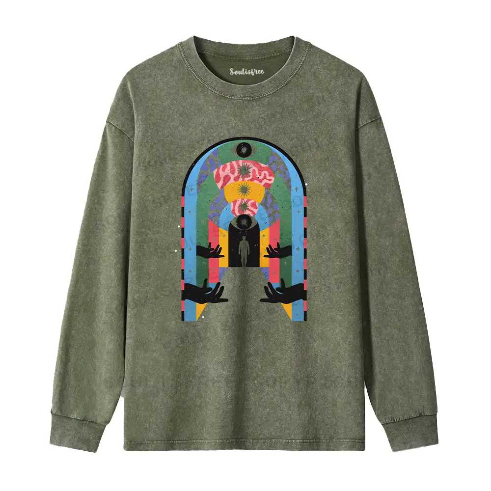 Healing Journey Washed Long Sleeve Shirt