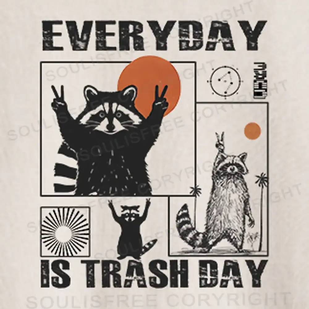 Everyday Is Trash Day Washed Crop T-shirt