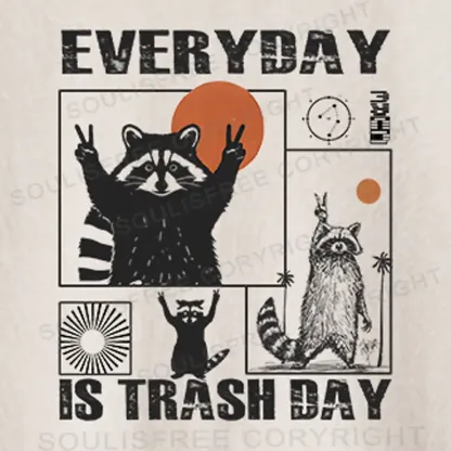 Everyday Is Trash Day Washed Crop T-shirt