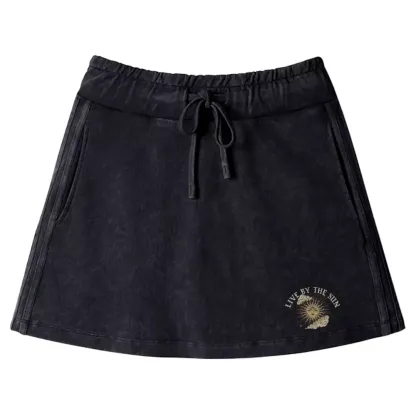 Living By The Sun Washed A-line Mini Skirt