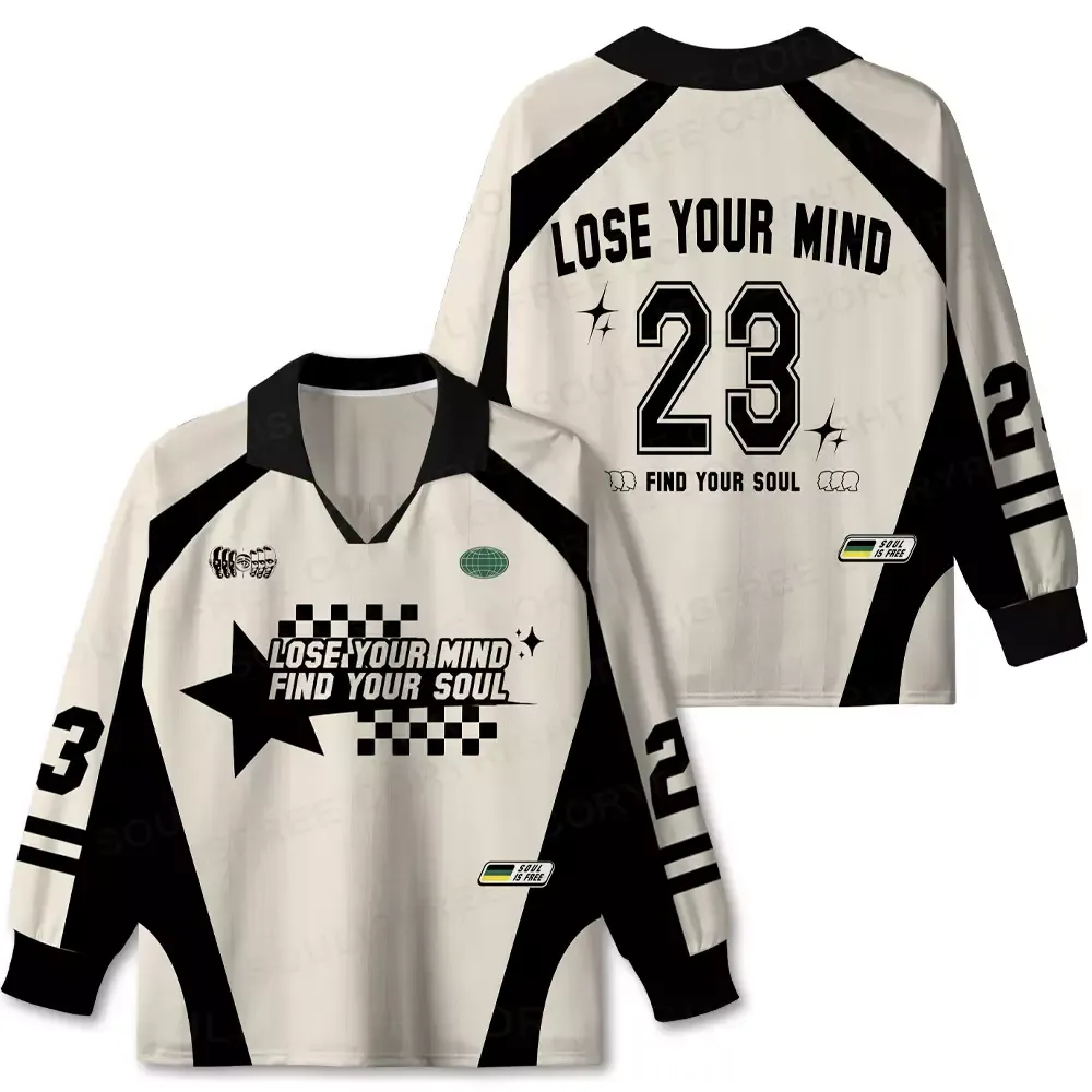 Designed Lose Mind Long Sleeve Polo Jersey