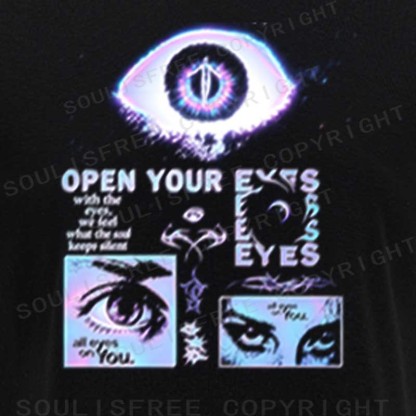 Soulisfree All Eyes On You  Raglan Crop Tee