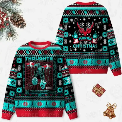 A Clash Of Ideas Ugly Christmas Knit Sweatshirt