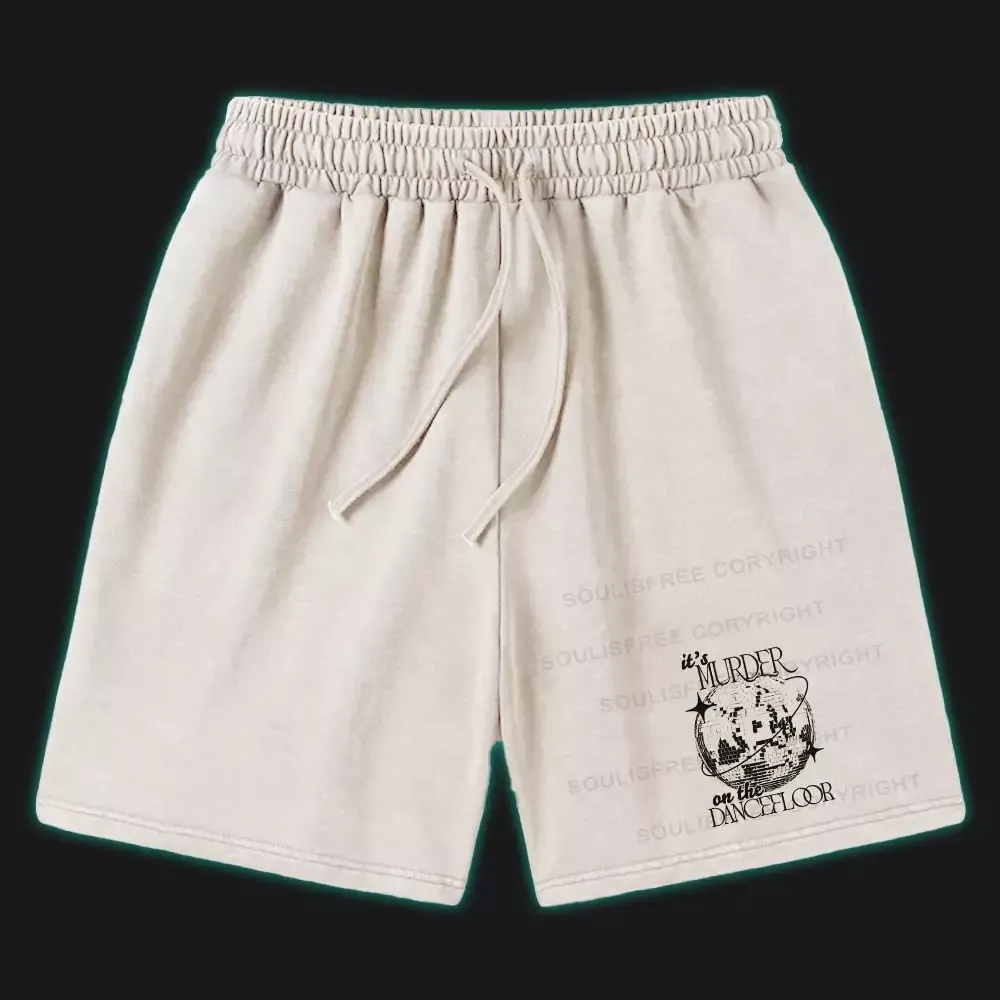 Designed Flashing Light Ball Washed Shorts