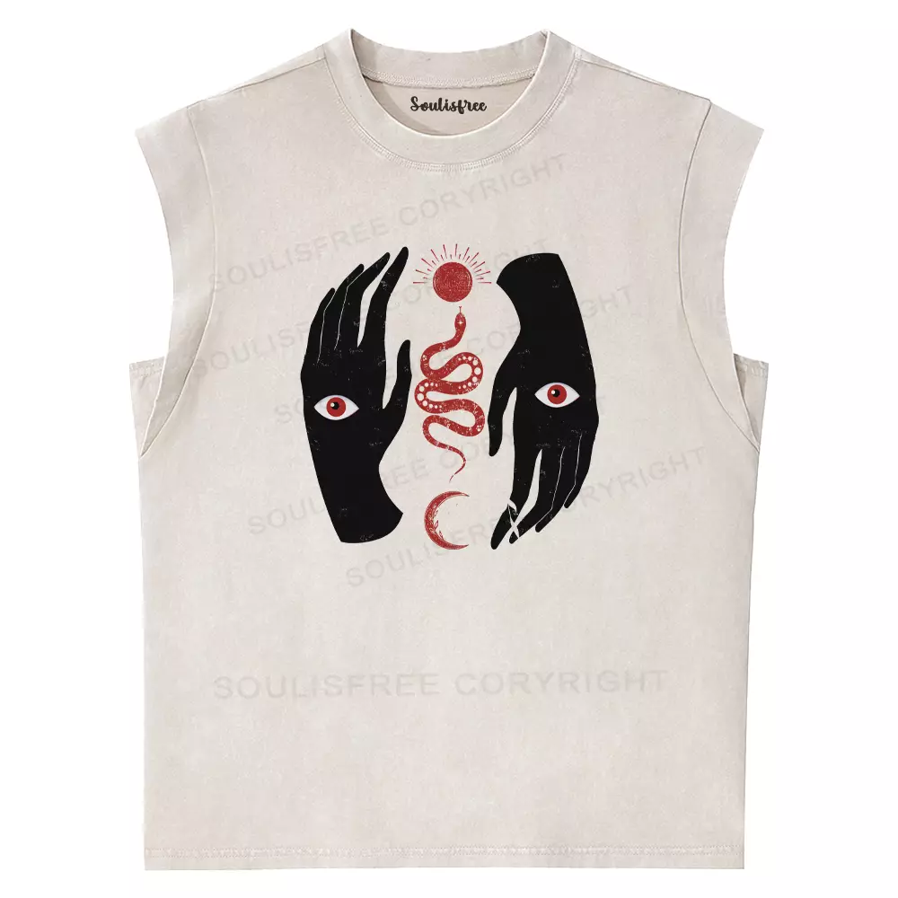 Eye of the Infinite Washed Tank Tops